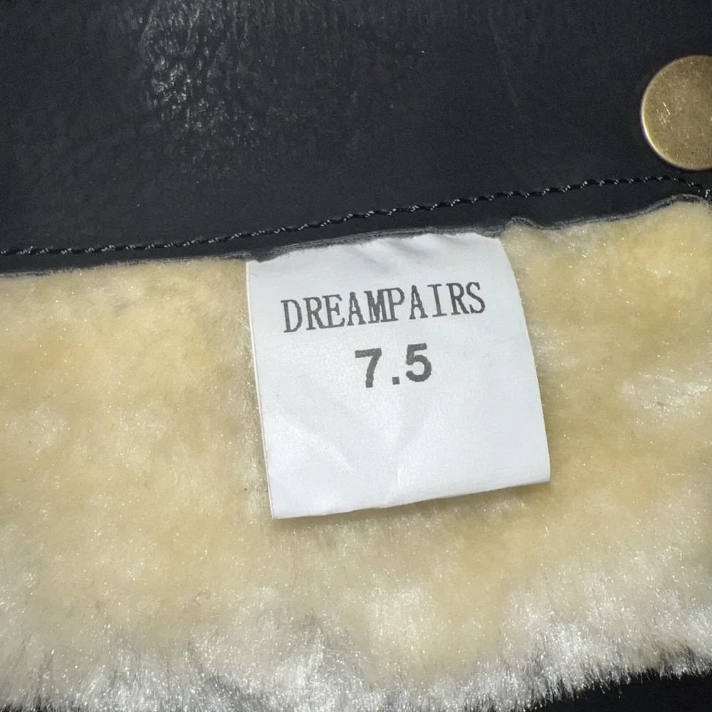 Dream Paris‎ Black Lined Faux-Fur  Boots Women's Size 7.5 NEW